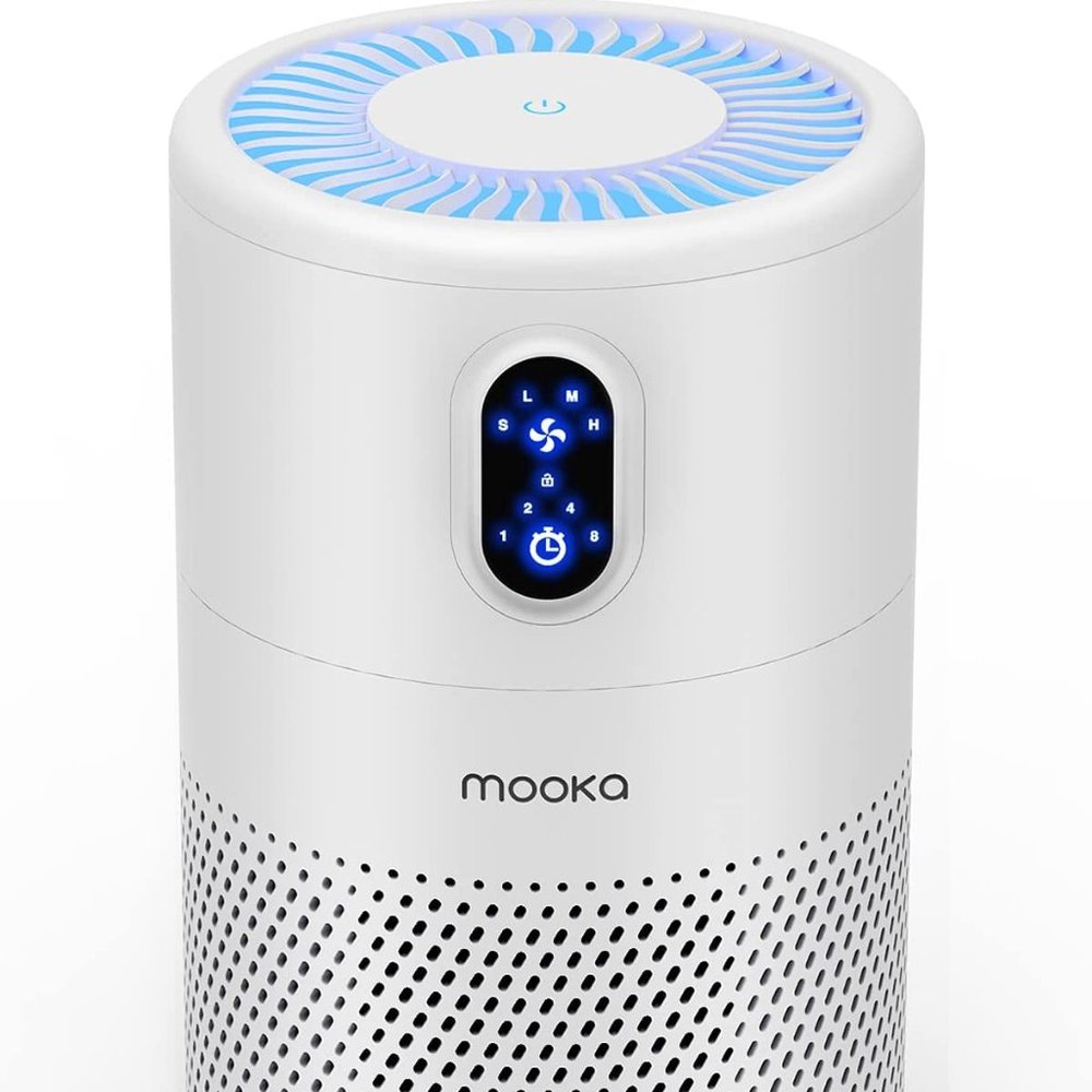 New MOOKA HEPA Air Filter Purifier - Cleans Wildfire Smoke, Allergens, Dust